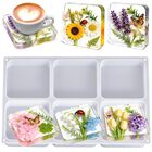 Juego De 6 Moldes De Silicona Para Posavasos De Resina Yoiles
