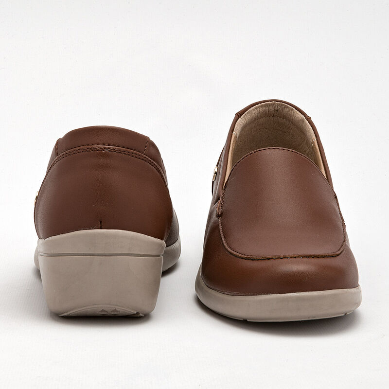 Etnia Zapato de horma c&oacute;moda para mujer camel image number null