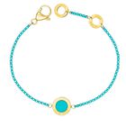 PULSERA OCEAN CADENA Y CHARM TURQUESA