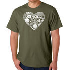 Camiseta Word Art Para Hombre - Conchas Marinas - Verde Militar