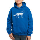 Sudadera Con Capucha Word Art Para Ni&ntilde;o - Lobo Aullando - Azul Rey