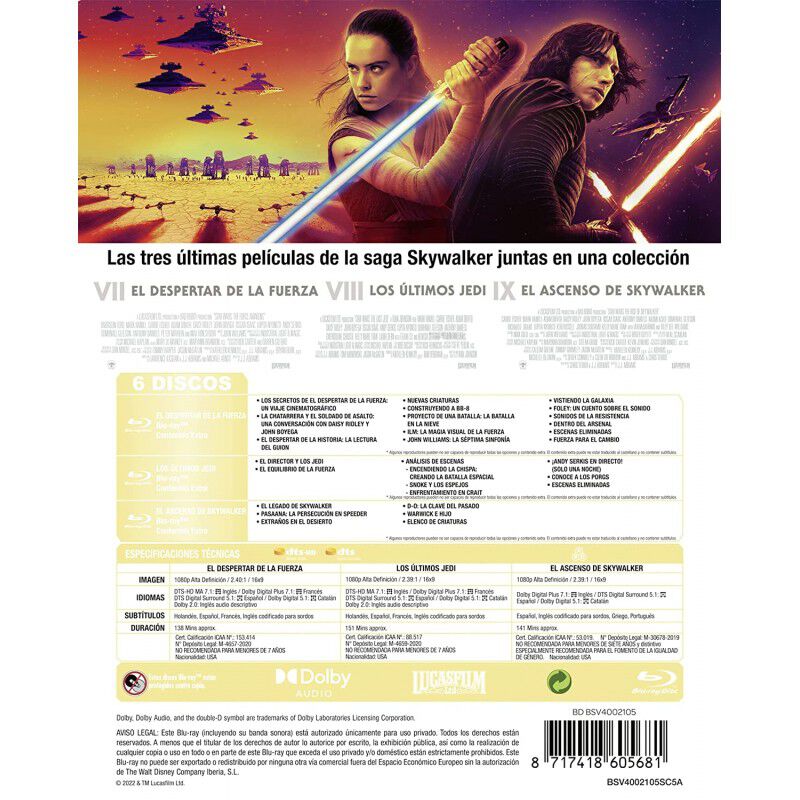 Trilog&iacute;a Star Wars Episodios 7-9 (Ediciones rem... image number null