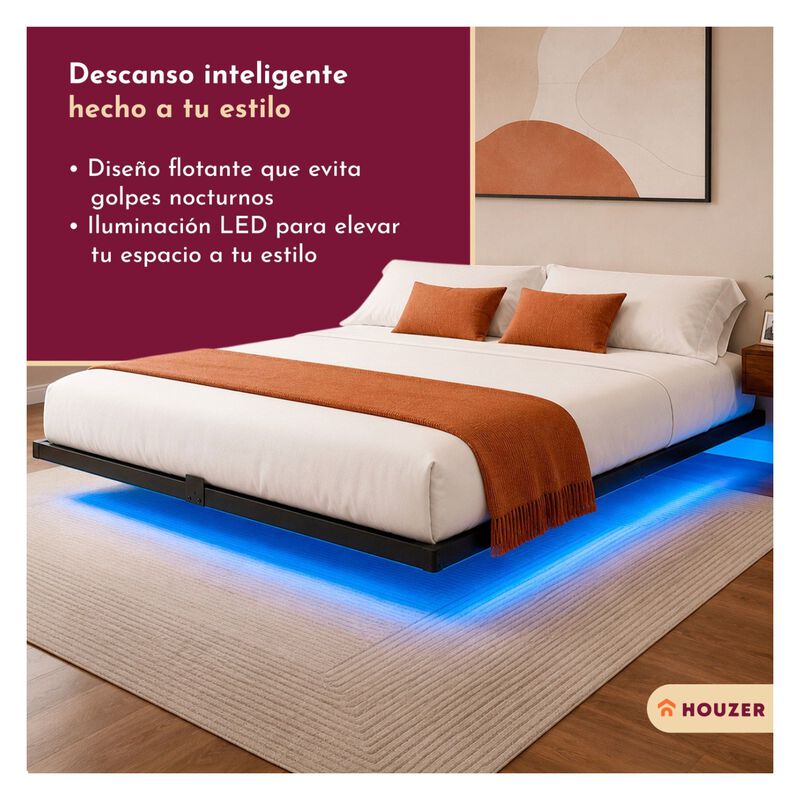 Base Cama Matrimonial Flotante Reforzada 500kg ... image number null