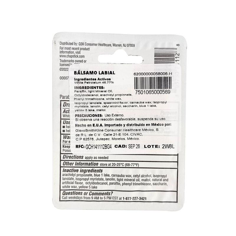 Protector Labial Chap Stick Yerbabuena 4.2 G - ... image number null
