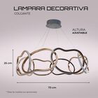 Candil De Led Colgante Aros Redondo Oro Rosado