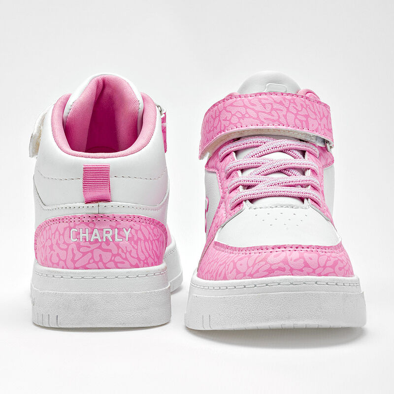 Charly Tenis urbano para niña. Blanco rosa, agu... image number null