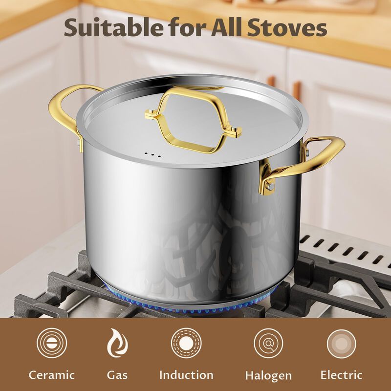 Olla de Caldo Bezia 12 Qt Acero Inoxidable con ... image number null