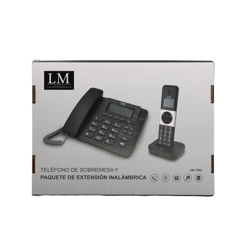 Set de teléfonos inalámbrico y alámbrico LM-750... image number null
