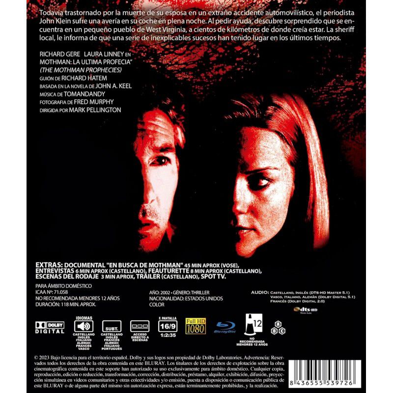 Mothman: La &Uacute;ltima Profec&iacute;a [blu-ray] (2002) &mdash; ... image number null