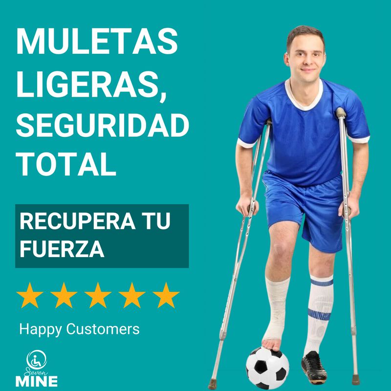 Muletas Axilares Ajustables De Aluminio SC-801 ... image number null