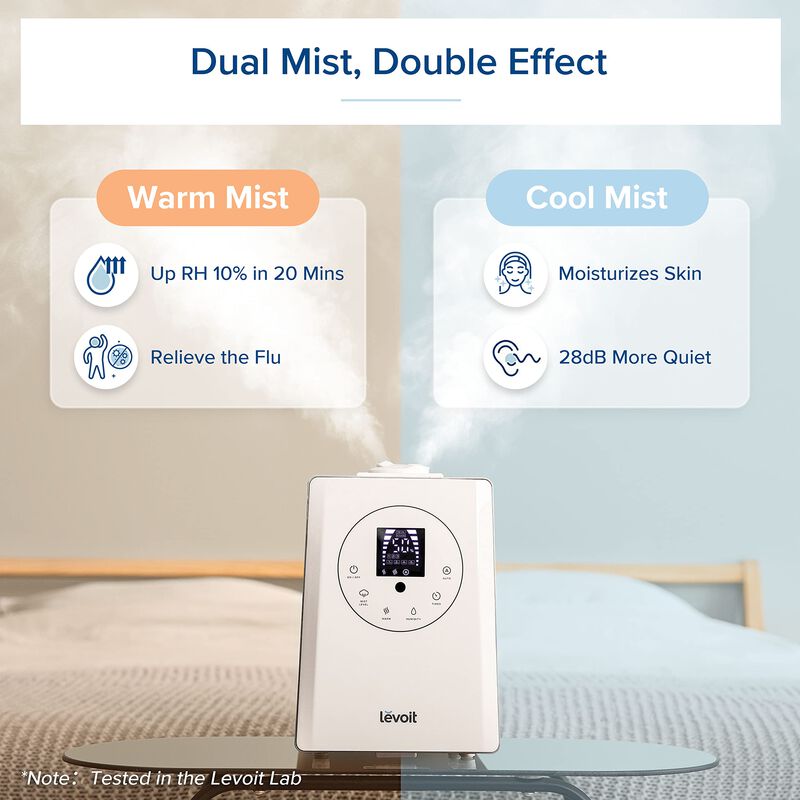 Humidificador Levoit 6l De Vapor C&aacute;lido Y Fr&iacute;o ... image number null