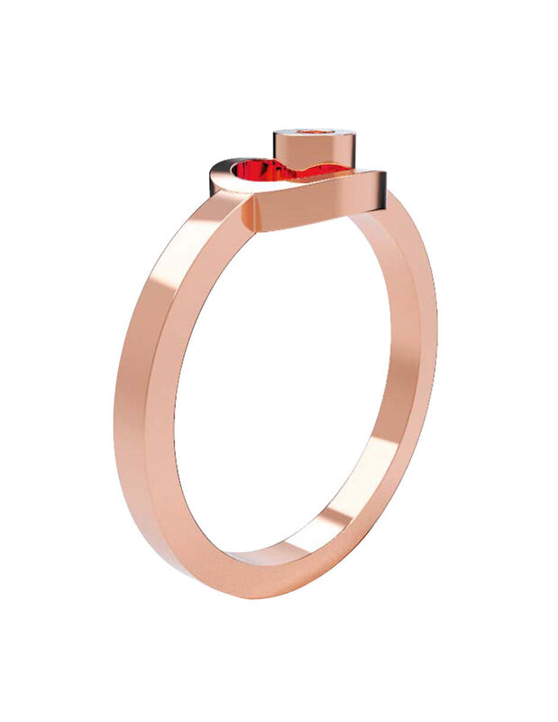 Anillo de Compromiso de 14K con Diamante de Lab... image number null