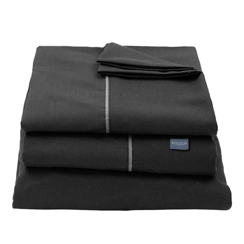 Juego de S&aacute;banas King Size Royal Touch Negro image number null