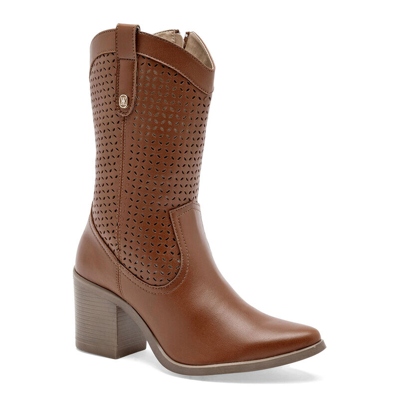 Moramora Bota Tac&oacute;n Para Mujer Camel Cod 140193... image number null