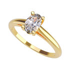 Anillo de Compromiso de 14K con Diamante de Laboratorio 0.50 CT F VS1 Talla 7.5 ORO AMARILLO 14K&ndash; / FJ767-50-14Y-LG-75