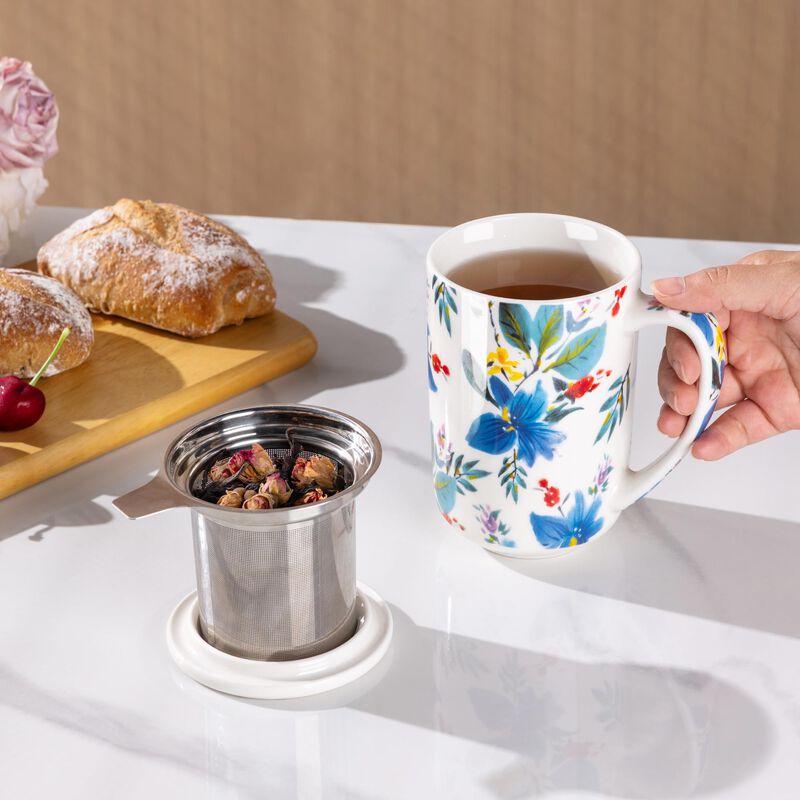 Taza De T&eacute; Amorarc 510 ml Con Infusor Y Tapa image number null