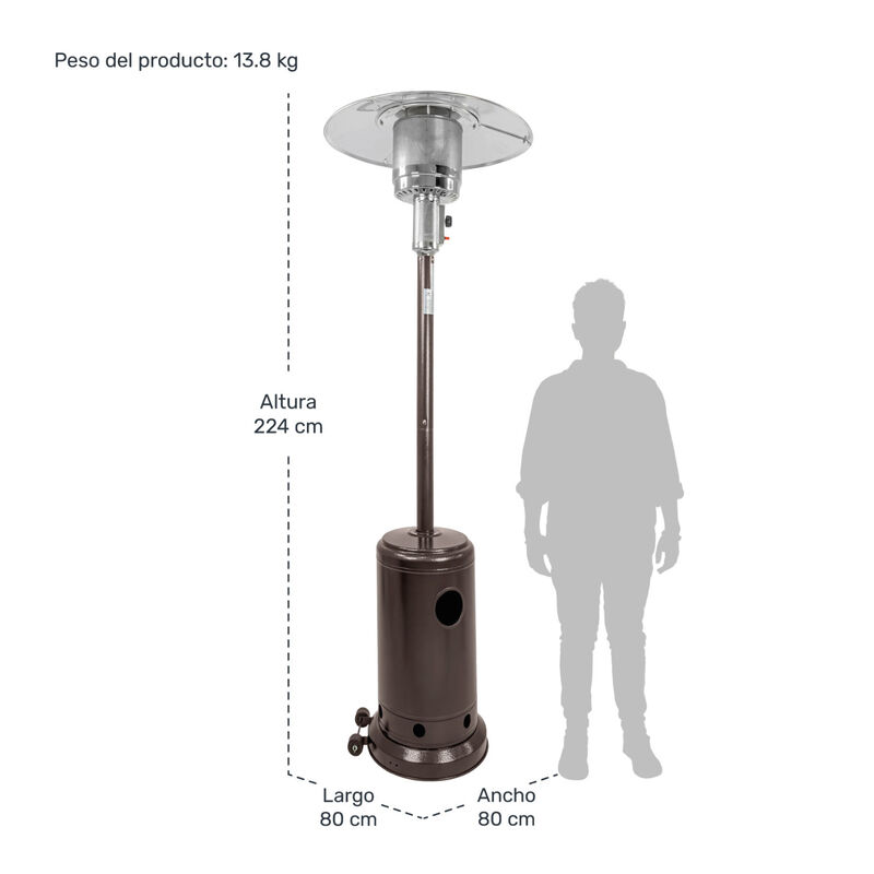 Calefactor Exterior Gas Lp Acero Inox Calenton ... image number null