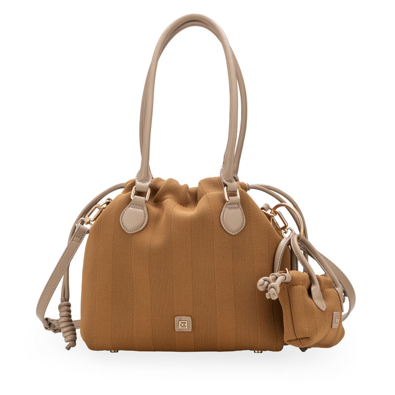 Bolsa Tote Textil Con Charm De Mini Bolsa Color... image number null