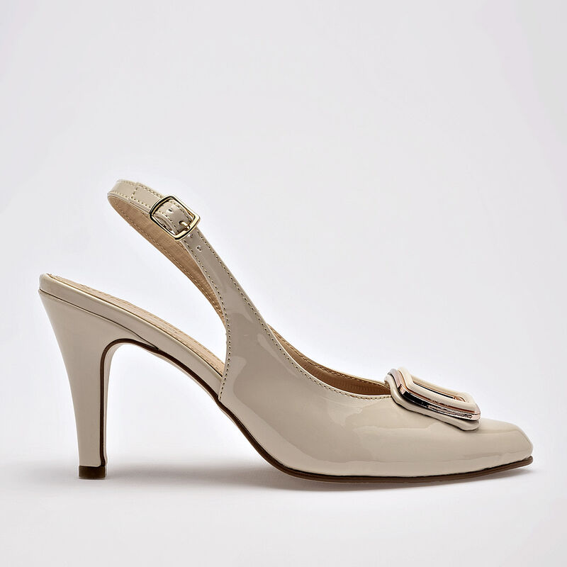 Moramora zapatilla para mujer  latte charol cod... image number null