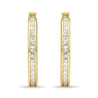 Arracadas Oro Amarillo 10k Con Zirconias 16 mm | Bizzarro