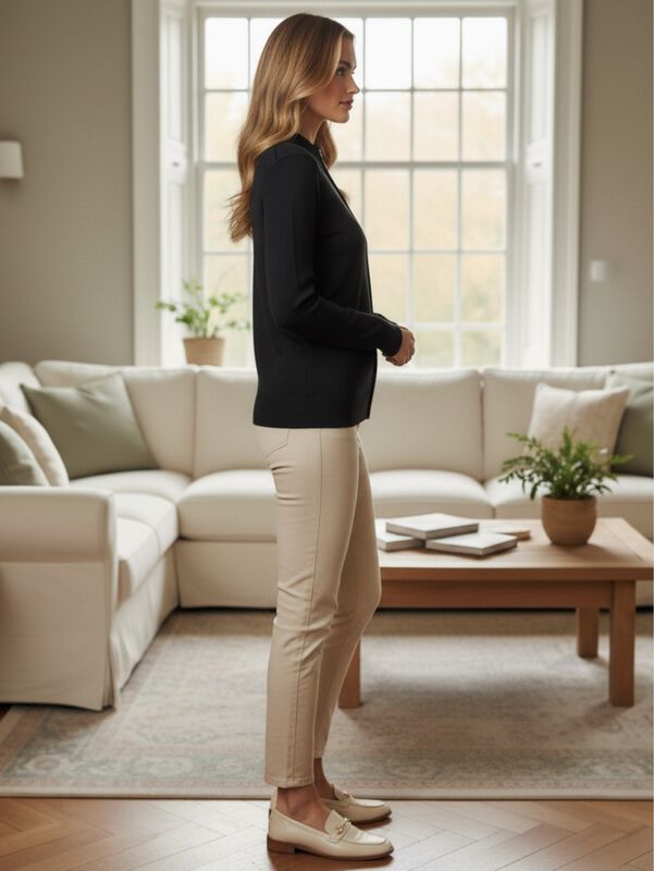 Sueter Mujer De Cuello Alto Y Cierre Sueteres S... image number null