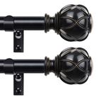 Barra Para Cortinas Hotozon Pack De 2 - 86-219 cm - Negra