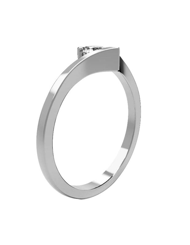 Anillo de Compromiso de 14K con Diamante de Lab... image number null