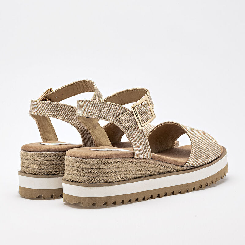 Moramora Sandalia para mujer beige image number null