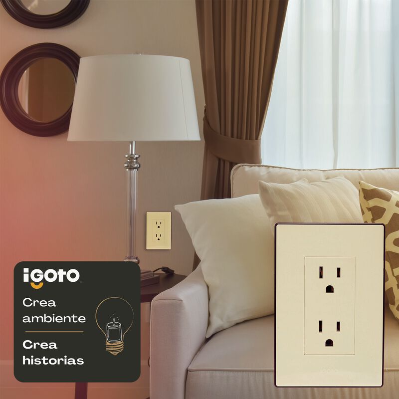 10 Pack Contacto Doble duplex Color Marfil con ... image number null