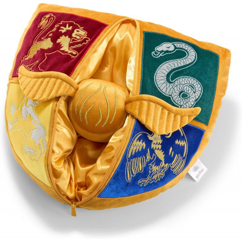 Set 2 Cojines Snitch Dorada Y Escudo Hogwarts H... image number null
