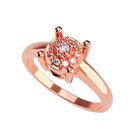 Anillo de Compromiso en Oro Blanco 10K con Circonia -  Talla:5/ FJ719-10W-CZ-5