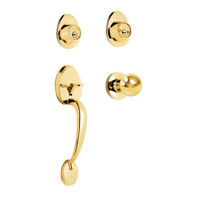 Jaladera Perilla y Cerrojo Llave-Llave Latón Br... image number null