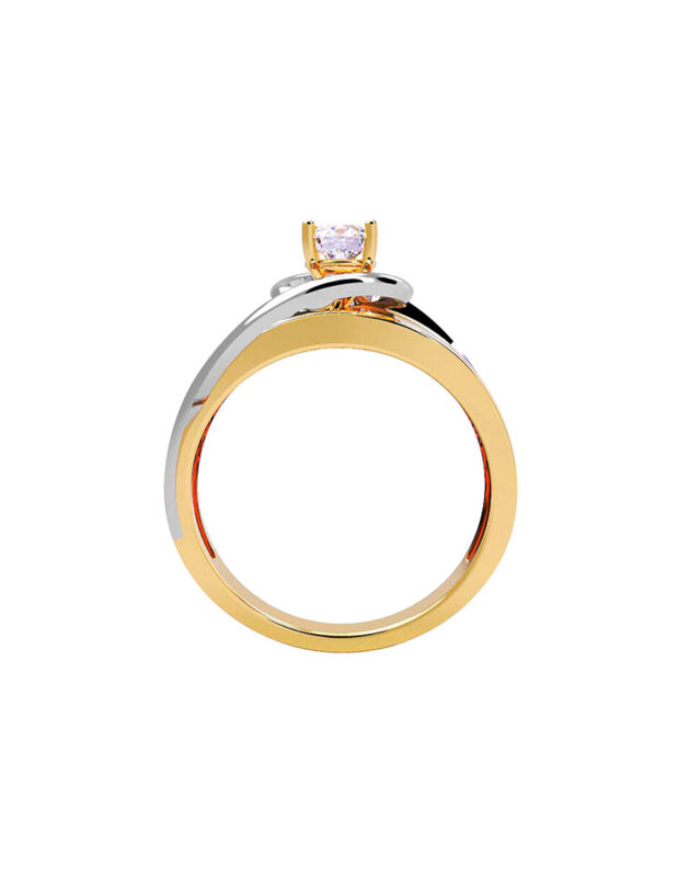 Anillo de Compromiso de 14K con Diamante de Lab... image number null