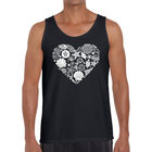Tank Top Word Art Para Hombre - Conchas Marinas - Negro