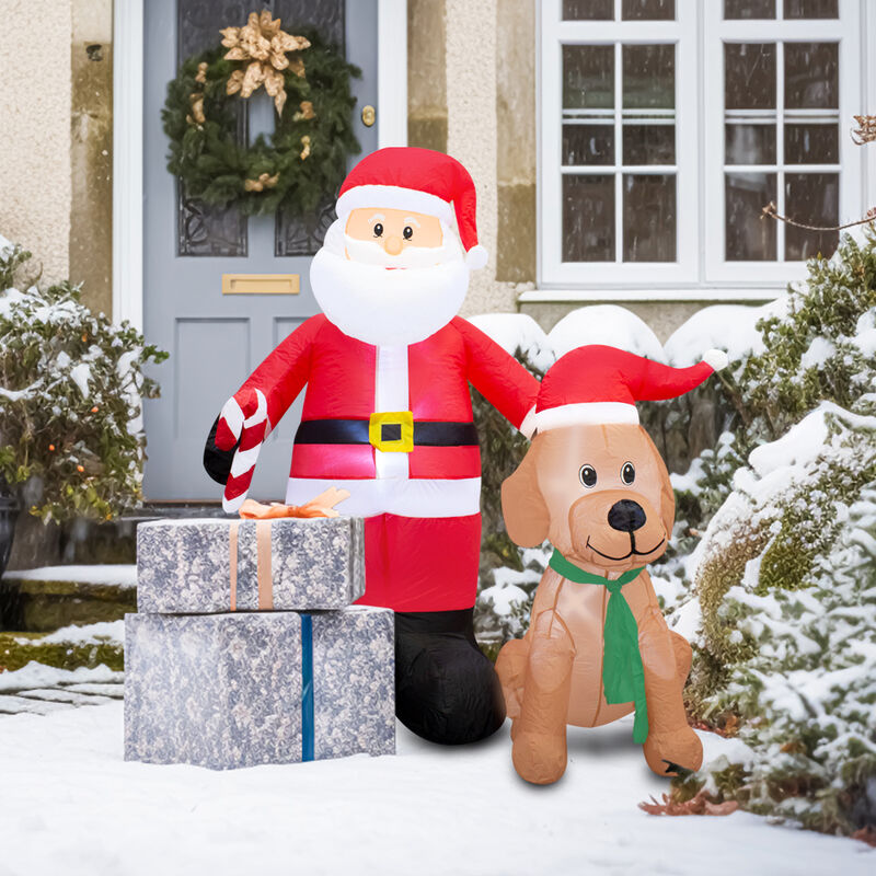 Inflable Navideño Santa Y Amigo Luz Led 1.50 Mt... image number null