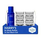 Razor Blades Harry's Para Hombre, 6 Cartuchos De Recarga Y Gel De Afeitar