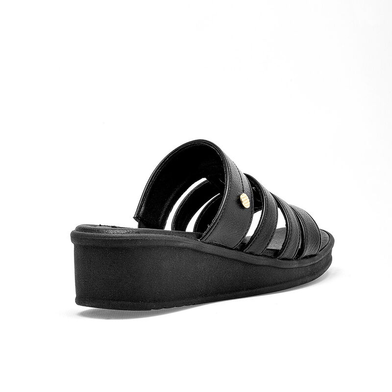 Lady One sandalia cu&ntilde;a para mujer negro cod 140... image number null