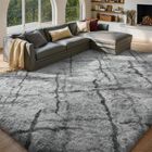 Alfombra De &Aacute;rea Finrèc Home 183 &times; 274 cm Rayas Negras Y Grises