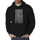 Sudadera Con Capucha Word Art Para Hombre - Bandera del Himno Nacional de Estados Unidos - Negro