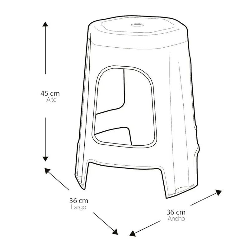 Banco Duna Mod. Capri PDA003A-012 Blanco image number null