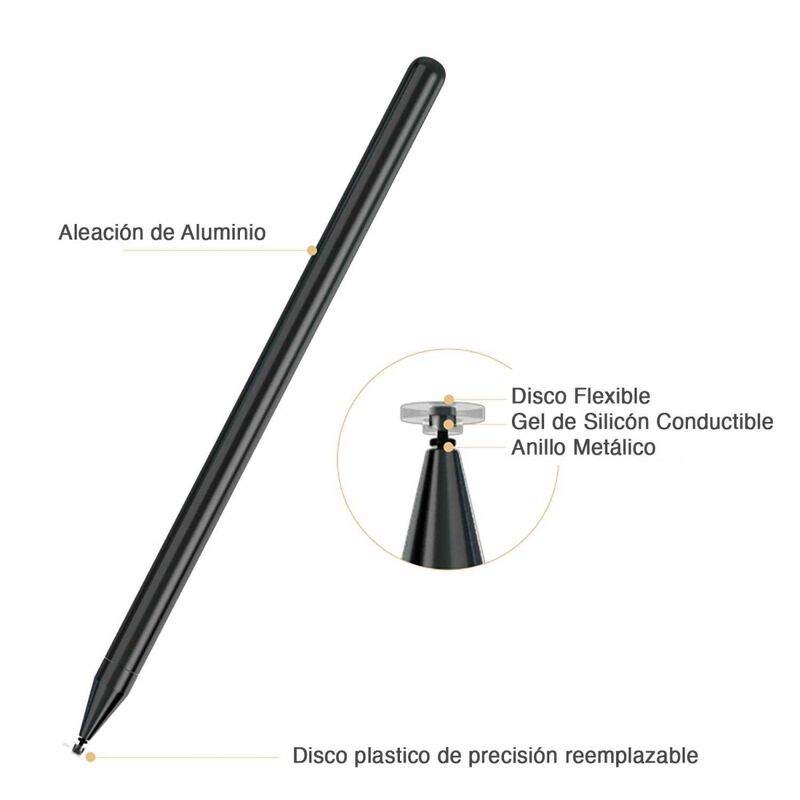 Pluma Stylus Mybat Universal Negra Punto Fino C... image number null