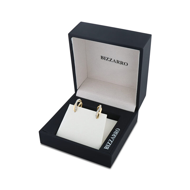 Arracadas Oro 10k Con Zirconias 15x9mm | Joyer&iacute;... image number null