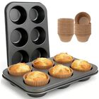 Molde para Muffins Artcochan, 2 unidades de 6 cavidades, antiadherente
