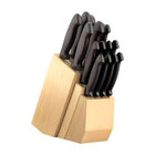 Set Cuchillos 15 Piezas Acero Inoxidable Base Madera Tramontina