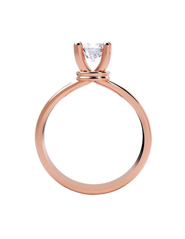 Anillo de Compromiso de 14K con Diamante de Lab... image number null