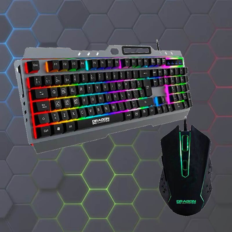 Kit Gamer Teclado y Mouse Nextep RGB Tapete Inc... image number null