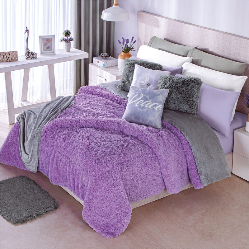 COBERTOR SHAGGY PACHICALIENTITO VIOLETA MAT/IND image number null