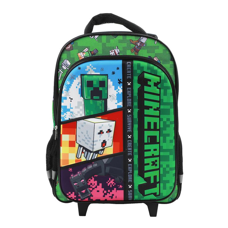 Mochila Rodante Bioworld Minecraft Con Asa Ajus... image number null
