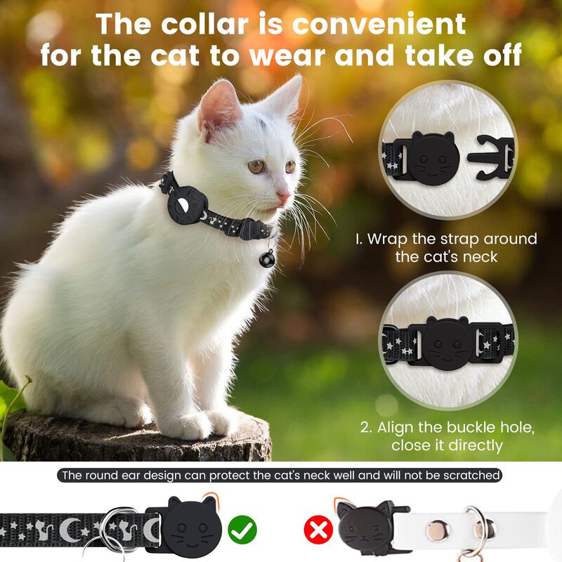 Collar Para Gatos Simket Airtag Breakaway Con C... image number null
