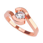 Anillo de Compromiso de 14K con Diamante de Laboratorio 0.70 CT F VS1 Talla 4.5 ORO ROSA 14K &ndash; / M20-70-14R-LG-45